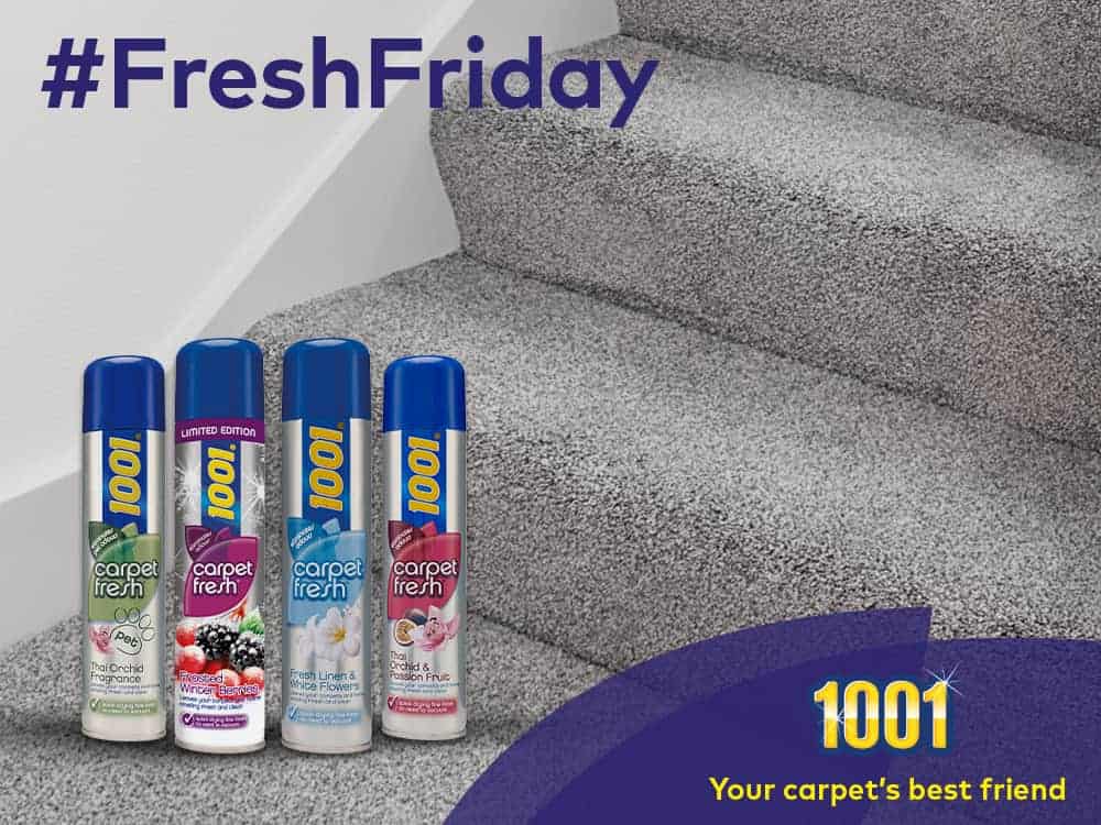#FreshFriday is talking all about new carpet odour spray scents & food stains on carpet